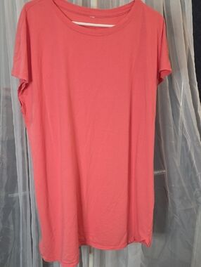 #231 Relaxed Coral Pink Short Sleeve Tee
